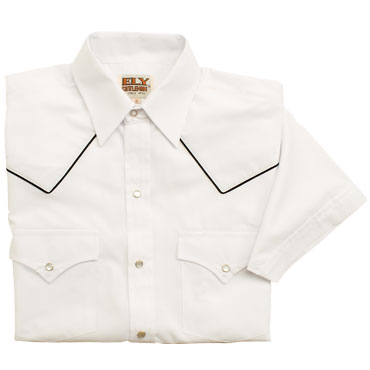 ELY Solid Piped Yoke Western (short sleeve) 